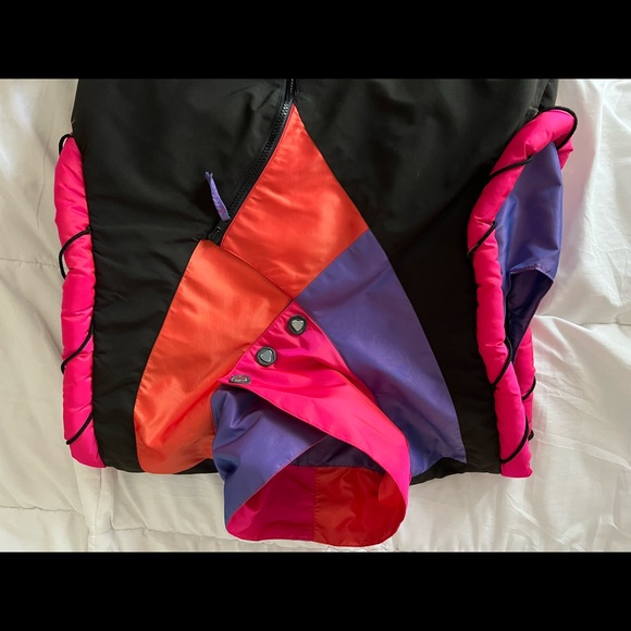 Vintage Retro 1990s FEMME 2-piece Color Block Ski Jacket & Vest Combo! - Picture 6 of 13